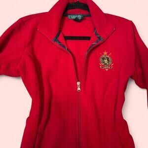 Red Polo Ralph Lauren fleece full zip Jacket